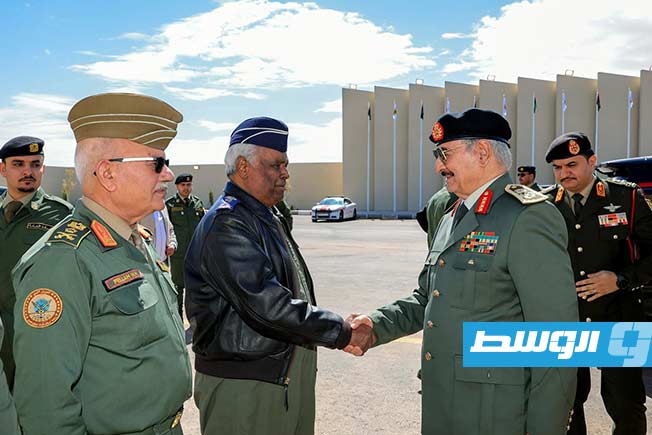 لقاء حفتر بالمهنئين بعيد الفطر المبارك، الأحد 22 مارس 2026. (القيادة العامة)