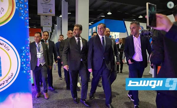 افتتاح معرض بنغازي الدولي للنفط والغاز والطاقة، الإثنين 25 نوفمبر 2024. (وزارة الكهرباء والطاقات المتجددة)