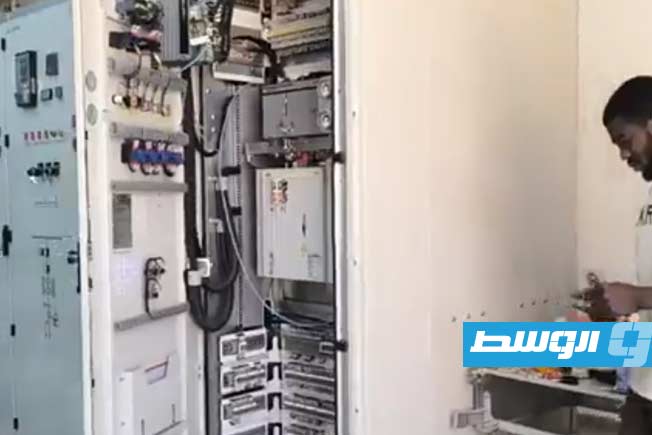 محطة كهرباء أبو غيلان في غريان، أول مارس 2026 (لقطة مثبتة من مقطع مصور: شركة الكهرباء)