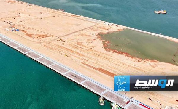 رصيف ميناء الفاو الكبير جنوب العراق الذي افتتحه السوداني، الخميس 7 نوفمبر 2024. (صفحة السوداني على فيسبوك)