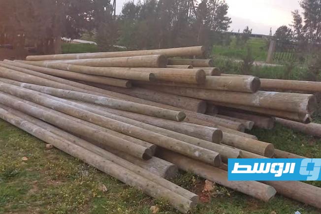 معدات كهربائية موردة لتحسين الشبكة بمناطق بالجبل الأخضر، السبت 7 مارس 2026 (وزارة الكهرباء والطاقات المتجددة بالحكومة المكلفة من مجلس النواب)