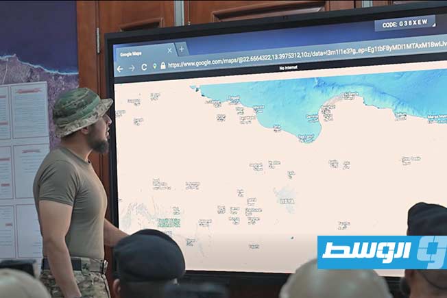 جانب من التدريب العسكري «فنَبَذْنَاهُمْ في اليمّ» لقوات الجيش التابعة لحكومة الدبيبة، 18 أكتوبر 2025 (لقطة مثبتة من مقطع مصور: حكومة الدبيبة)