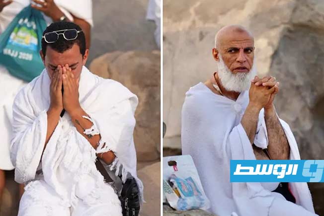 حاجان على جبل عرفات وسط أجواء إيمانية، الثلاثاء 26 مايو 2026. (الإنترنت)