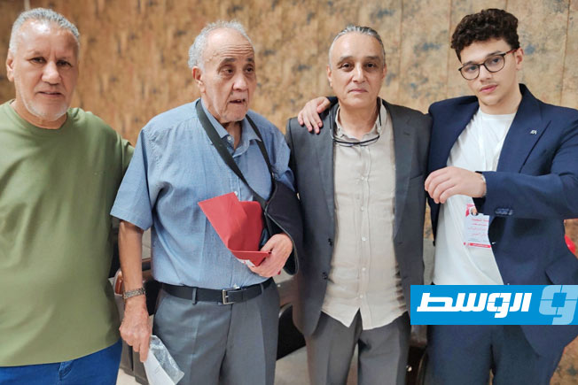 من أمسية الاحتفال بكتاب «عبدالعالي العقيلي.. رحلتي مع كرة القدم والنادي الأهلي والتدريب» بالجامعة الدولية للعلوم الطبية ببنغازي، 22 يونيو 2025. (جمعية عمر المختار التاريخية)