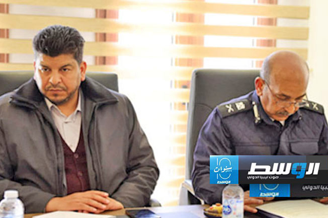 الاجتماع الأول للجنة المركزية لمتابعة انتشار مرض الحمى القلاعية، الإثنين 26 فبراير 2024. (حكومتنا)