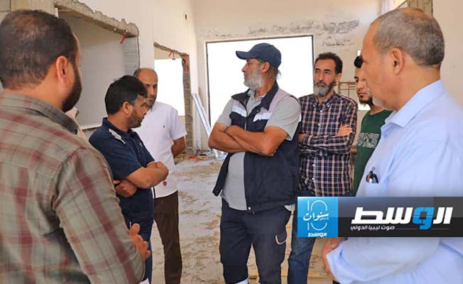 من الأعمال المدنية بمشروع تحوير محطة الزيد بمدينة سرت، 12 يونيو 2024. (الشركة العامة للكهرباء)