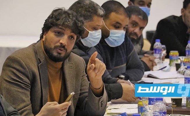 اجانب من اجتماع جهاز الإمداد الطبي بالحكومة الموقتة ومركز طبرق الطبي, 2 يناير 2021. (الإنترنت)