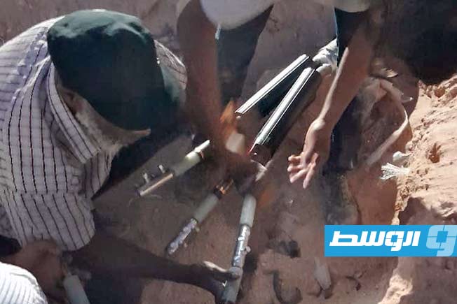 جانب من أعمال تعزيز التغذية الكهربائية لمطار بنينا، 28 أغسطس 2025. (وزارة الكهرباء)