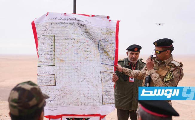 التمرين التعبوي «محاربو الصحراء» بمنطقة وشتاتة جنوب ترهونة. الأربعاء 6 ديسمبر 2023. (اللواء 44 قتال)