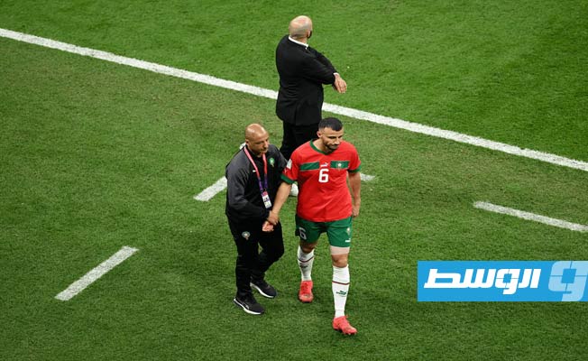 تبديل رومان سايس في مباراة منتخب فرنسا بنصف نهائي كأس العالم، 14 ديسمبر 2022. (الإنترنت)
