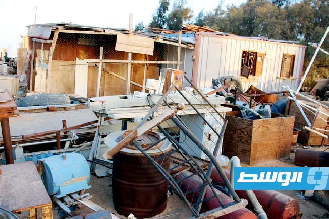 معدات مضبوطة خلال الحملة الأمنية في زلة، 18 فبراير 2025. (مديرية أمن الجفرة)