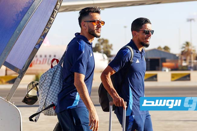 وصول بعثة المنتخب الليبي من أنغولا الجمعة 5 سبتمبر 2025 (صفحة الاتحاد الليبي لكرة القدم على فيسبوك)