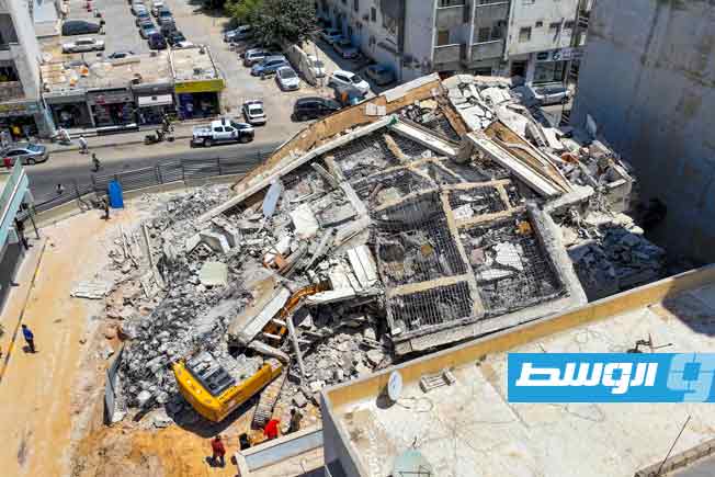 المبنى المنهار في طرابلس، 14 أغسطس 2025. (أمن طرابلس)