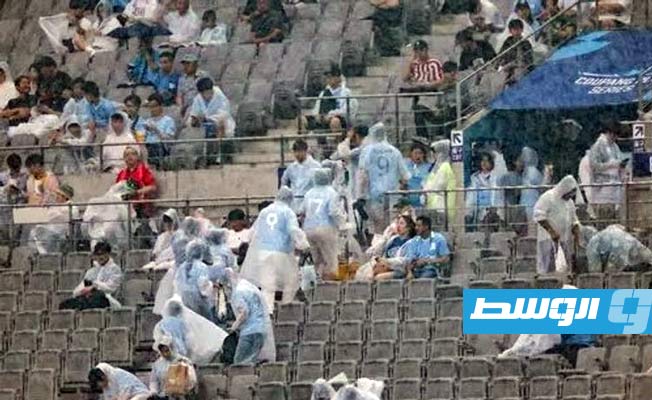 الجماهير في مدرجات استاد كأس العالم بالعاصمة سول قبل المباراة (تويتر)