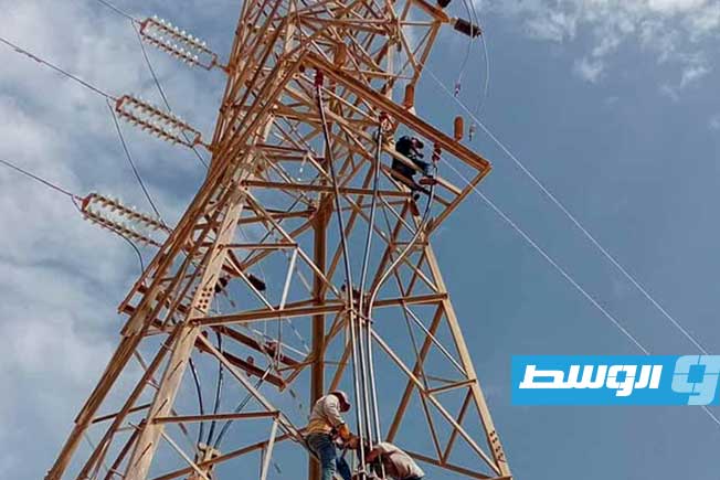 ربط كابلات كهرباء بالزاوية، 13 سبتمبر 2025 (الشركة العامة للكهرباء)