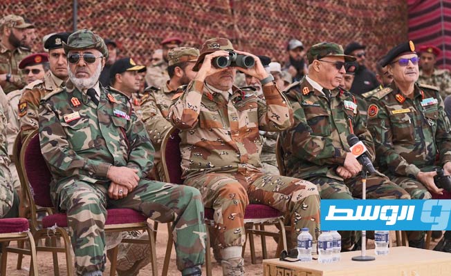 التمرين التعبوي «محاربو الصحراء» بمنطقة وشتاتة جنوب ترهونة. الأربعاء 6 ديسمبر 2023. (المنطقة العسكرية الساحل الغربي)