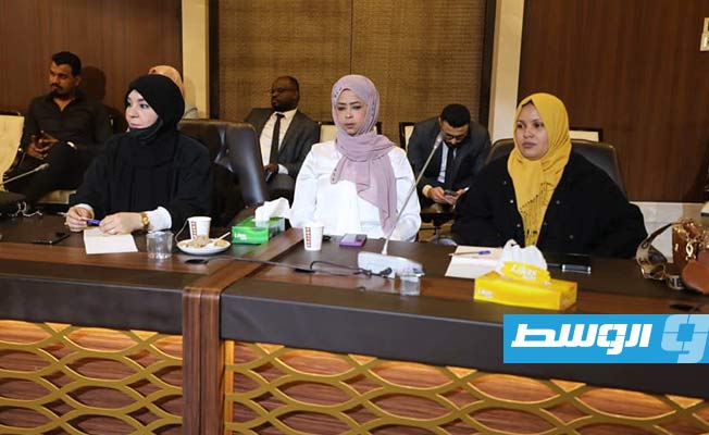من اجتماع رمضان الحسناوي وموسى الكوني، مع أعضاء مجلس النواب الليبي, 5 يونيو 2021. (مجلس الوزراء)