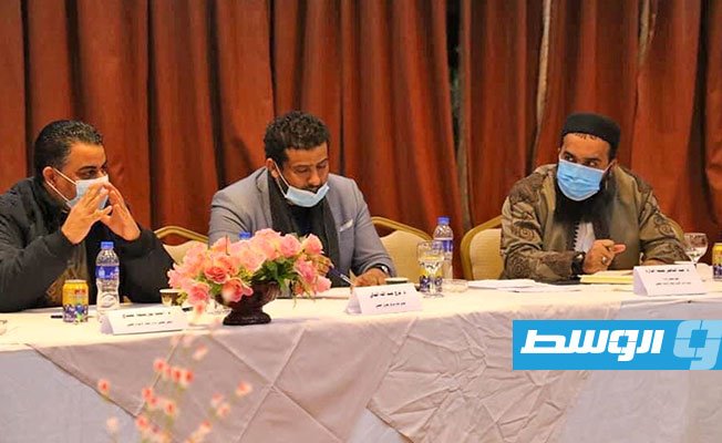 اجانب من اجتماع جهاز الإمداد الطبي بالحكومة الموقتة ومركز طبرق الطبي, 2 يناير 2021. (الإنترنت)