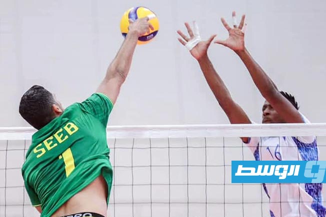 مباراة الهلال والسيب العماني في البطولة العربية للكرة الطائرة الأحد 19 يناير 2025 (صفحة الاتحاد الليبي للكرة الطائرة على فيسبوك)