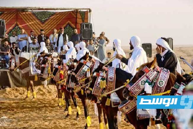 جانب من اختتام مهرجان العيدية للفروسية الشعبية بسرت. (فيسبوك)