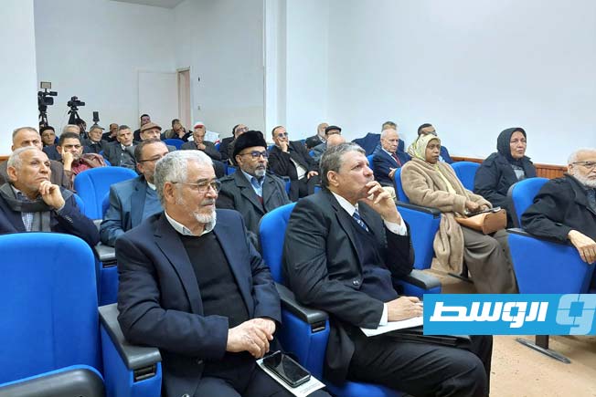 محمد الذويب يحاضر عن «ليبيا في كتب هيرودوت»، أبريل 2026. (الإنترنت)