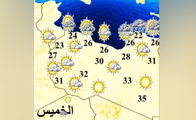 حالة الطقس المتوقعة في ليبيا (الأربعاء 27 أكتوبر 2021)