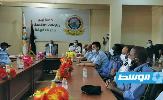 زيارة رئيس جهاز الحرس البلدي لفروع الجهاز بالمنطقة الجنوبية. (وزارة الحكم المحلي)