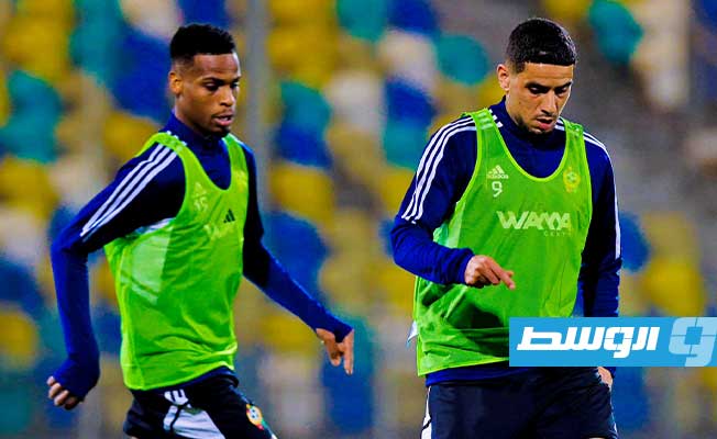 تدريبات المنتخب الليبي الأول لكرة القدم استعدادا لمواجهة السودان وديا، 10 نوفمبر 2023. (صفحة اتحاد كرة القدم الليبي عبر فيسبوك)