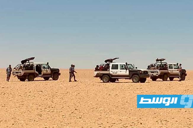الدوريات الصحراوية لجهاز حرس الحدود التابع لوزارة الداخلية في المنطقة الغربية. (وزارة الداخلية)