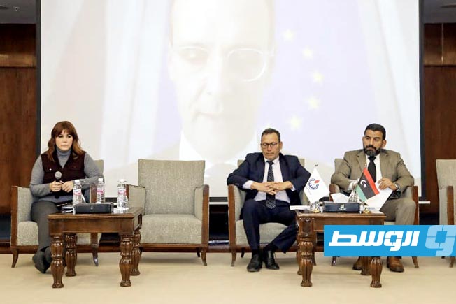من فعاليات الورشة التدريبة لموظفي قطاع النفط حول انبعاثات غاز الميثان، الأربعاء 19 فبراير 2025. (مؤسسة النفط)