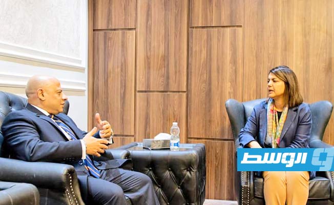 رئيس بعثة مصر في طرابلس يلتقي وزيرة الخارجية بحكومة الوحدة الوطنية الأربعاء 25 أغسطس (وزارة الخارجية المصرية على فيسبوك)