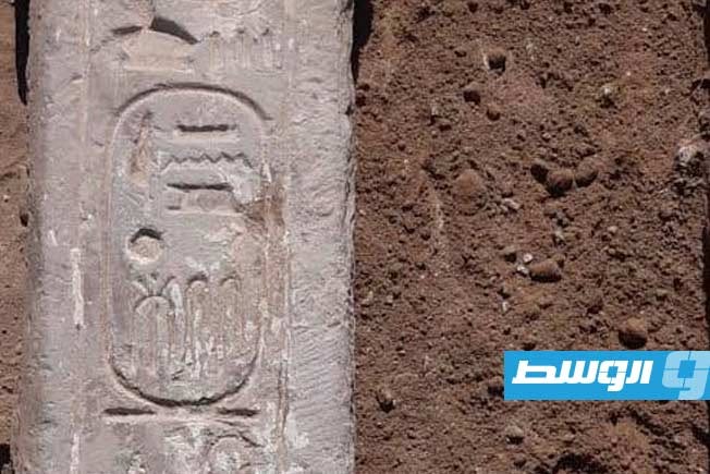 جانب من الاكتشافات الأثرية الأخيرة بمعبد القصر بالواحات البحرية بمصر. (بوابة الأهرام)