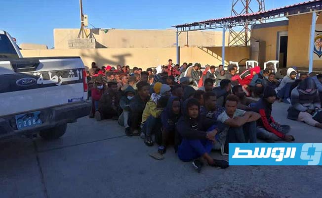 إنقاذ مهاجرين غير شرعيين من عرض البحر, 30 مارس 2021. (وزارة الداخلية)