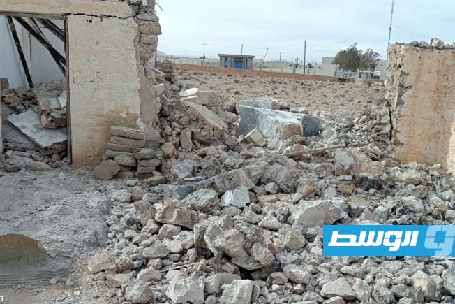 آثار تفجير ضريح بمقبرة في محلة شكشوك، الإثنين 6 يناير 2024 (المجلس البلدي جادو)
