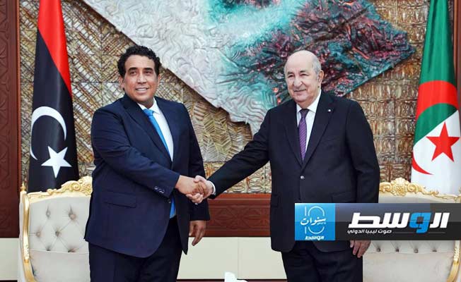 لقاء المنفي وتبون بقصر المرادية في الجزائر العاصمة، الأربعاء 16 أكتوبر 2024. (المجلس الرئاسي)