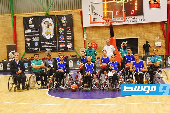 جانب من مشاركة المنتخب الليبي لكرة السلة على الكراسي المتحركة تحت 23 عاما. (فيسبوك)