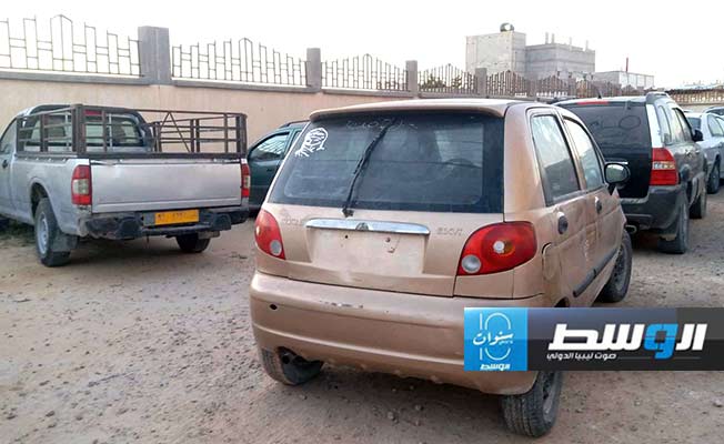 سيارات مخالفة مضبوطة في أجدابيا، 5 مايو 2024. (تصوير: صلاح ناصف)