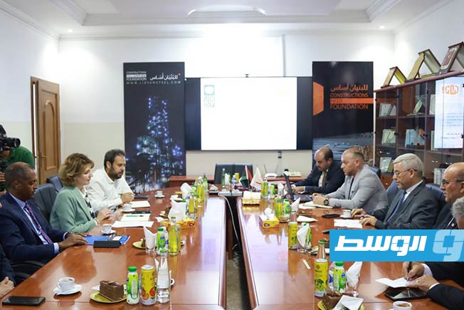 من توقيع مذكرة تفاهم بين الشركة لليبية للحديد والصلب والبرنامج الأممي الإنمائي، 8 مايو 2025. (الشركة الليبية للحديد والصلب)
