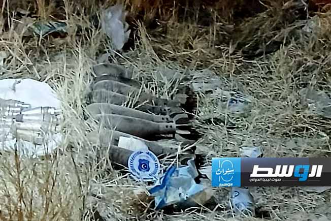مخلفات حرب جرى انتشالها في مصراتة، 10 يونيو 2024. (جهاز المباحث الجنائية)