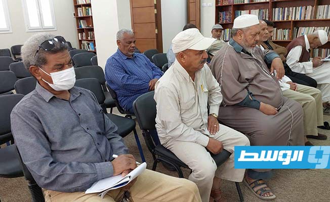فعاليات أصبوحة «طوفان الأقصى» بمكتبة يونسكو في سبها، الأربعاء 11 أكتوبر 2023. (تصوير: رمضان كرنفودة)