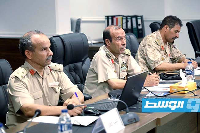 اجتماع الحداد مع لجنتي الترتيبات الأمنية والعسكرية والهدنة، الأربعاء 9 يوليو 2025. (رئاسة الأركان العامة)