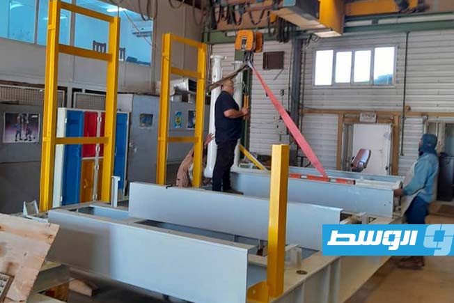 جانب من تصنيع «مشعب» نفطي جديد لحقل مسلة، الثلاثاء 4 مارس 2025 (شركة الخليج العربي)