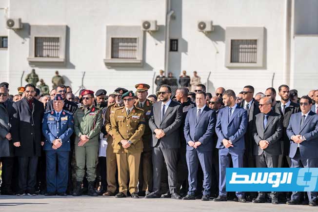 جانب من حضور مراسم تأبين الحداد ومرافقيه، طرابلس، 27 ديسمبر 2025 (وزارة الدفاع)