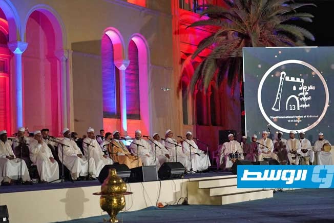 جانب من فعاليات افتتاح الدورة الثالثة عشرة لمهرجان طرابلس الدولي للمالوف والموشحات في 24 يوليو 2026. (الهيئة العامة للسينما والمسرح والفنون)