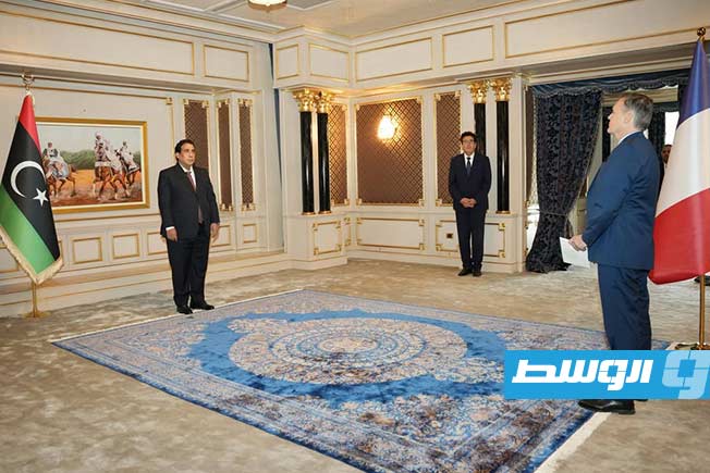 السفير الفرنسي الجديد يقدم أوراق اعتماده إلى المنفي، 27 نوفمبر 2025. (المكتب الإعلامي للمنفي)