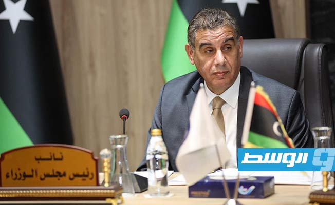 من اجتماع أسامة حماد مع عدد من رئيس المجلس التسييري لبلدية بنغازي وعدد من المسؤولين، 30 مايو 2023. (بلدية بنغازي)