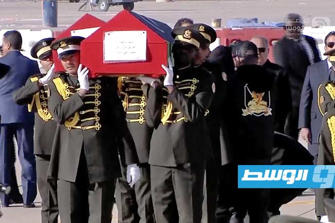 وصول جثامين ضحايا طائرة الحداد المنكوبة إلى طرابلس، السبت 27 ديسمبر 2025. (إدارة الإعلام والاتصال الحكومي)
