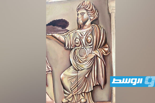 لوحة للفنانة الشابة حنان معتوق (فيسبوك)