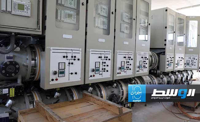 من تجهيزات ربط محطة تحويل جادو بشبكة الكهرباء، 27 أكتوبر 2024. (شركة الكهرباء)