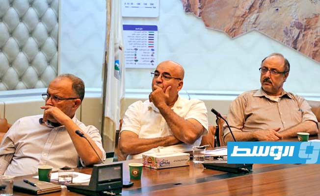 لقاء مسؤولي النهر الصناعي مع مجموعة شركات «ISG» البريطانية، الأربعاء، 18 أكتوبر 2023. (جهاز النهر الصناعي)